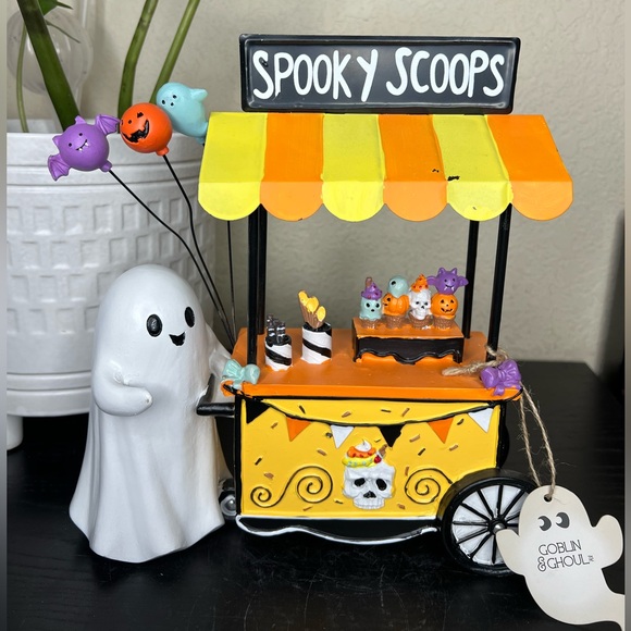 Goblin & Ghoul Other - NEW Goblin & Ghouls Halloween Ice Cream Stand ‘Spooky Scoops’ Ghost Decor